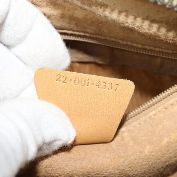 GUCCI Micro GG Supreme Shoulder Bag PVC Beige Gold Auth sw596 - Picture 13 of 15